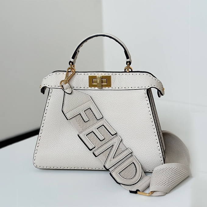 fendi peekaboo small top‑handle handbag